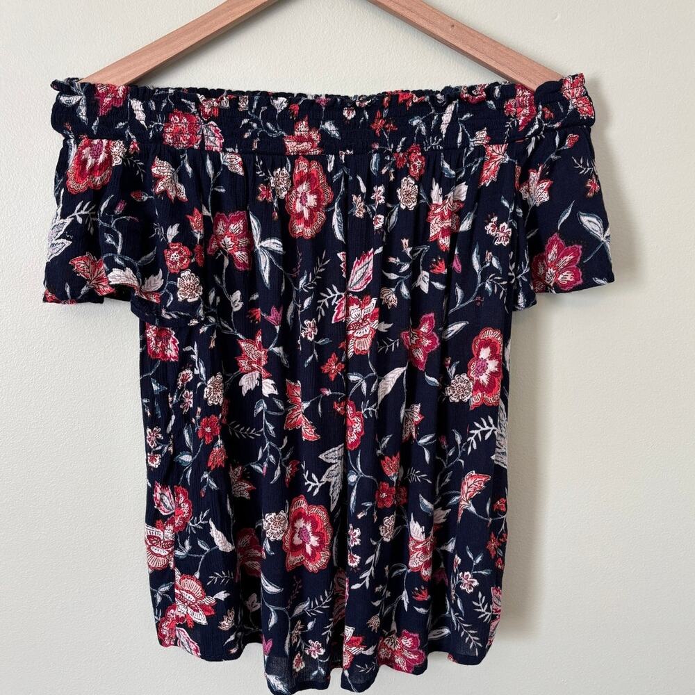 Old Navy Off Shoulder Top Floral Summer Small